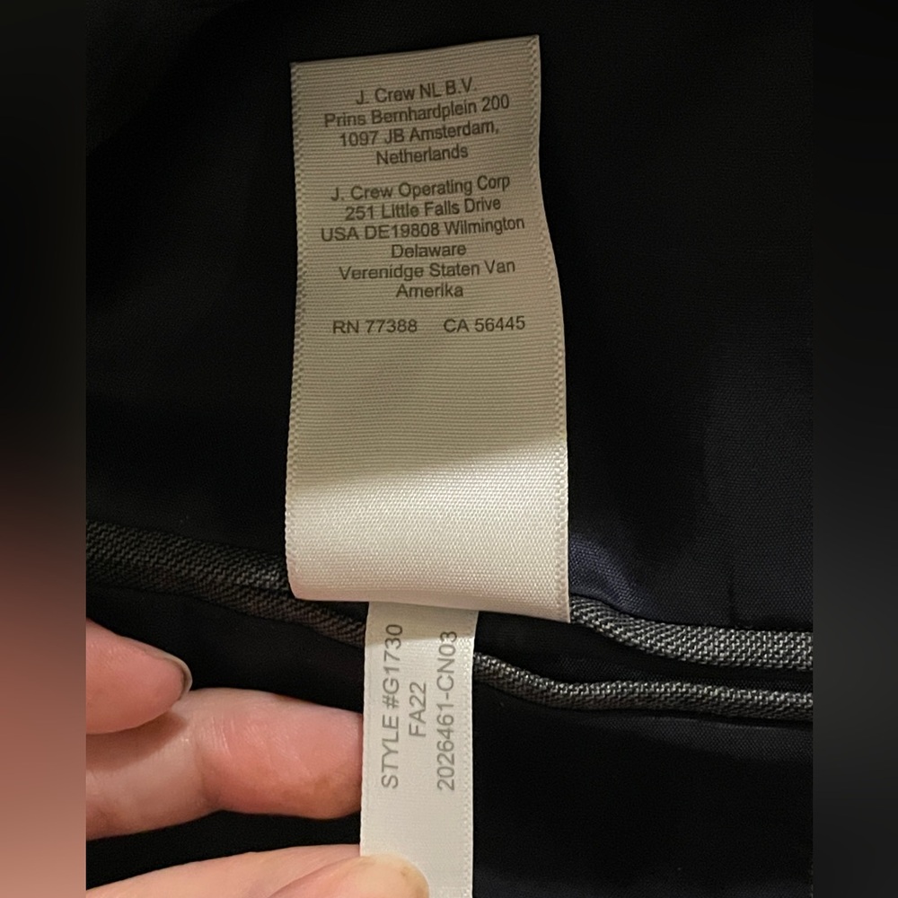 J.Crew Mens Thompson Slim Fit Suit Worsted Wool Gray jacket 36S pant 30 waist - Picture 12 of 17